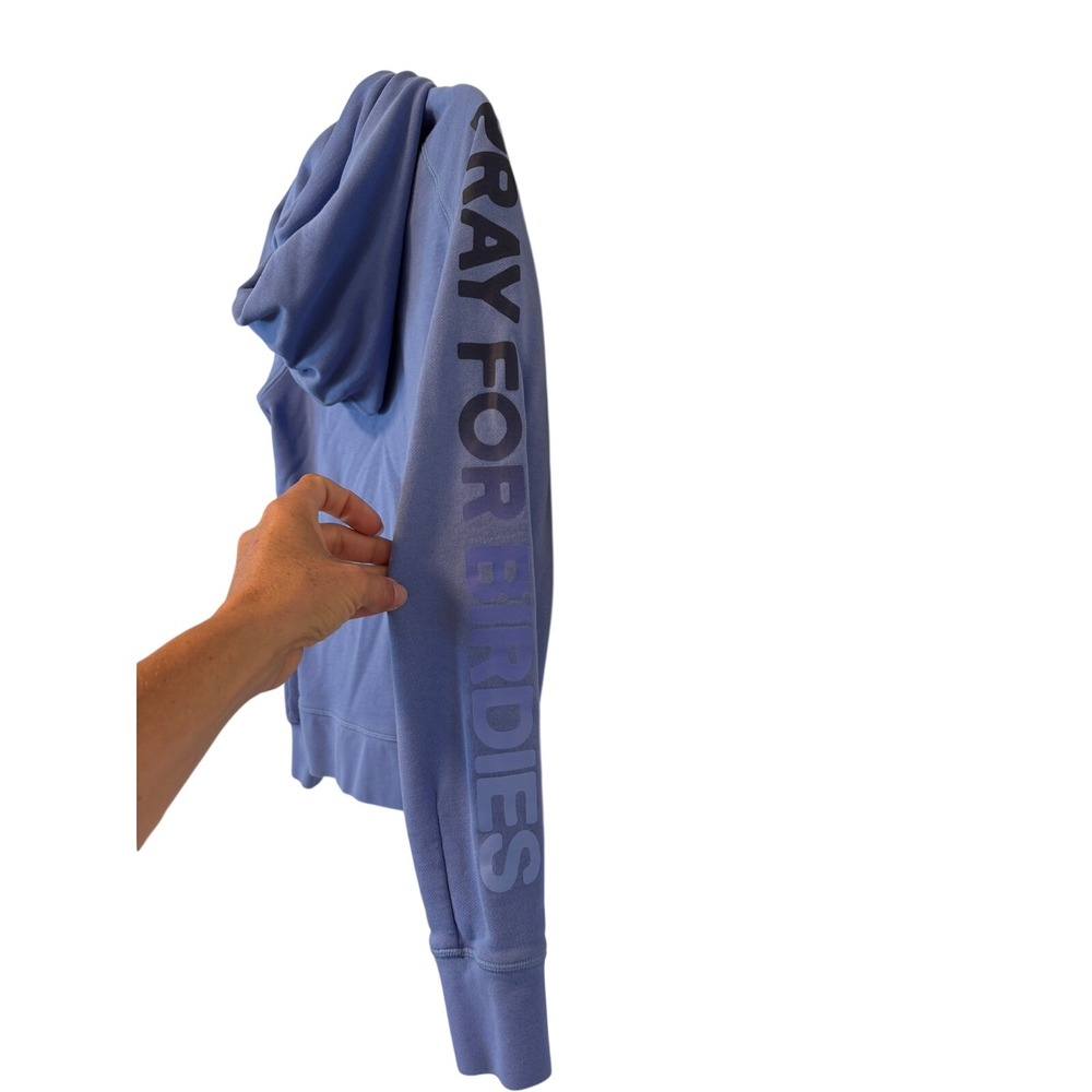 G/FORE Womens Pray For Birdies Graphic Sleeve Golf Hoodie Blue XS - Picture 2 of 5